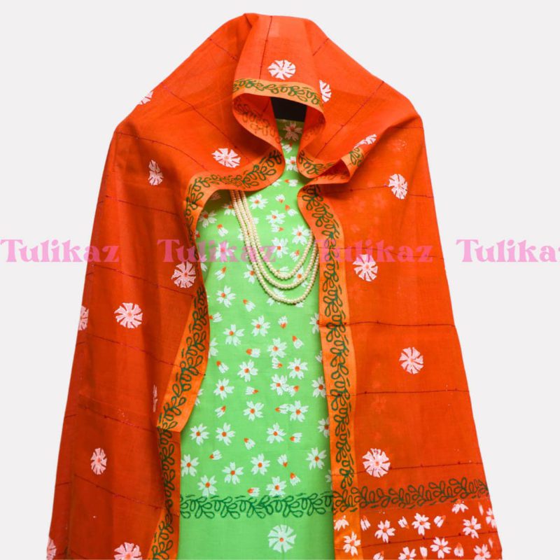 Shiulimala(Comfortable Block Print 3-Piece Set) - Image 2