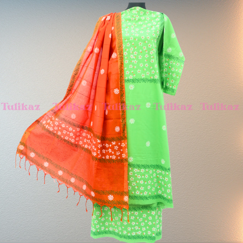 Shiulimala(Comfortable Block Print 3-Piece Set) - Image 4